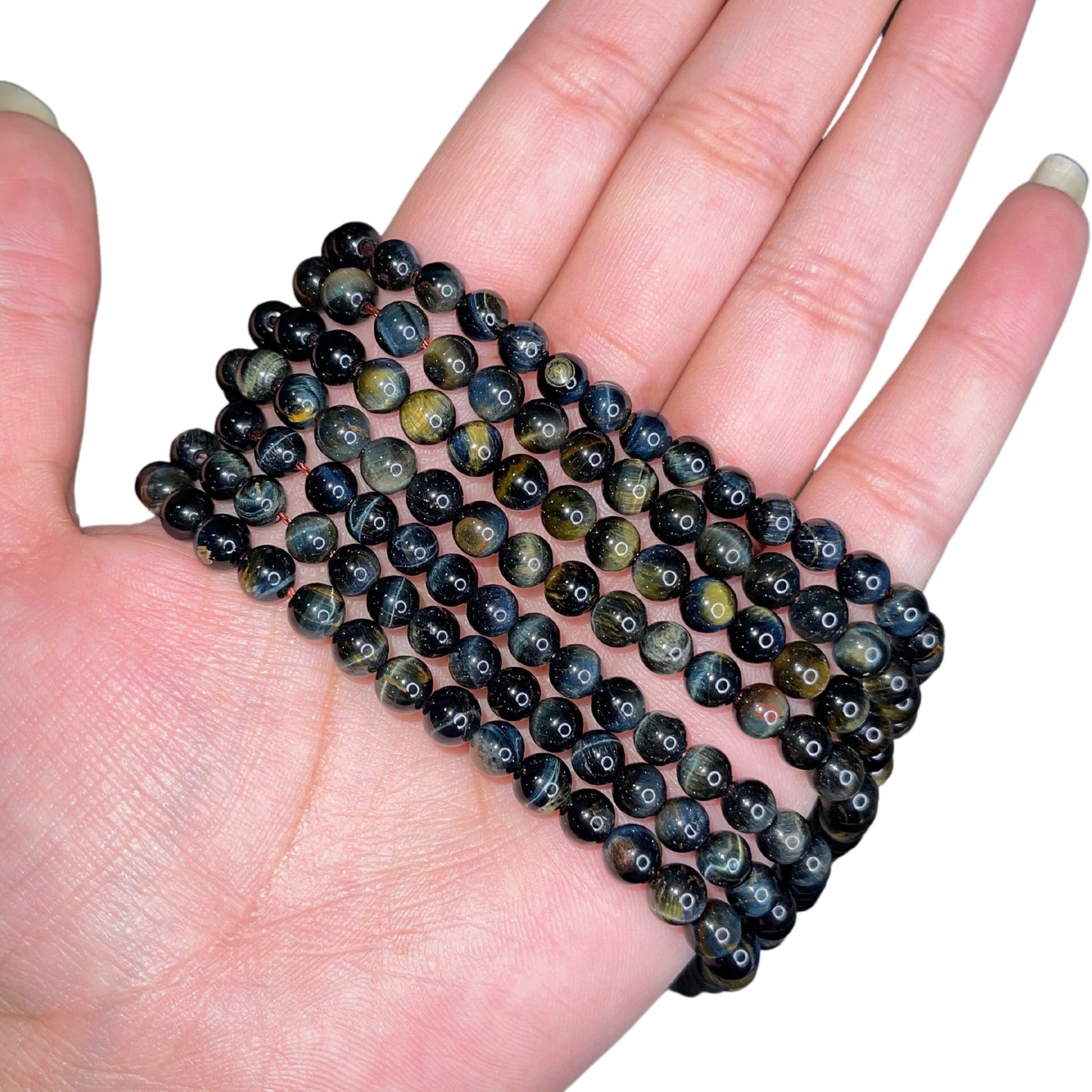 Blue Tiger Eye Bead Strand 6mm ILV-18