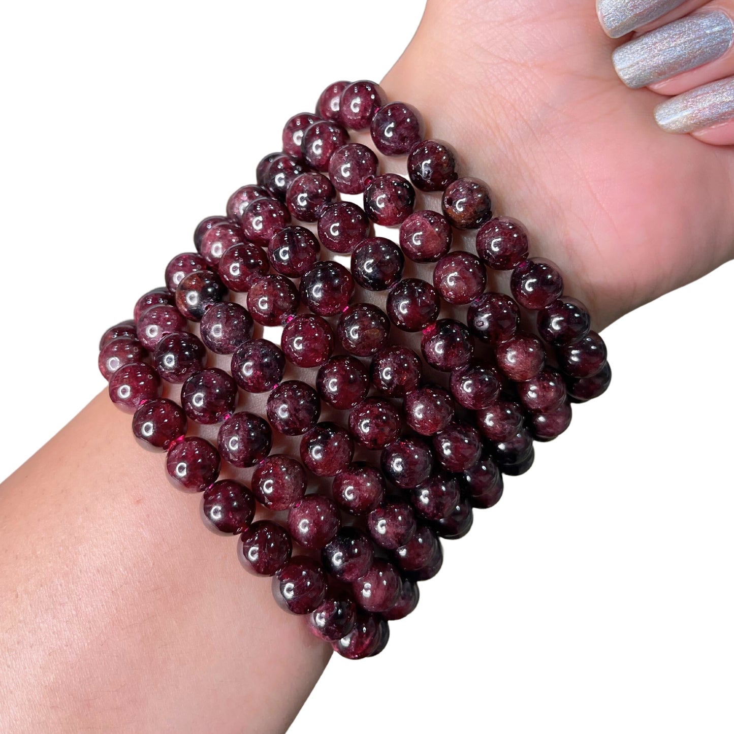 Garnet Bead Bracelet