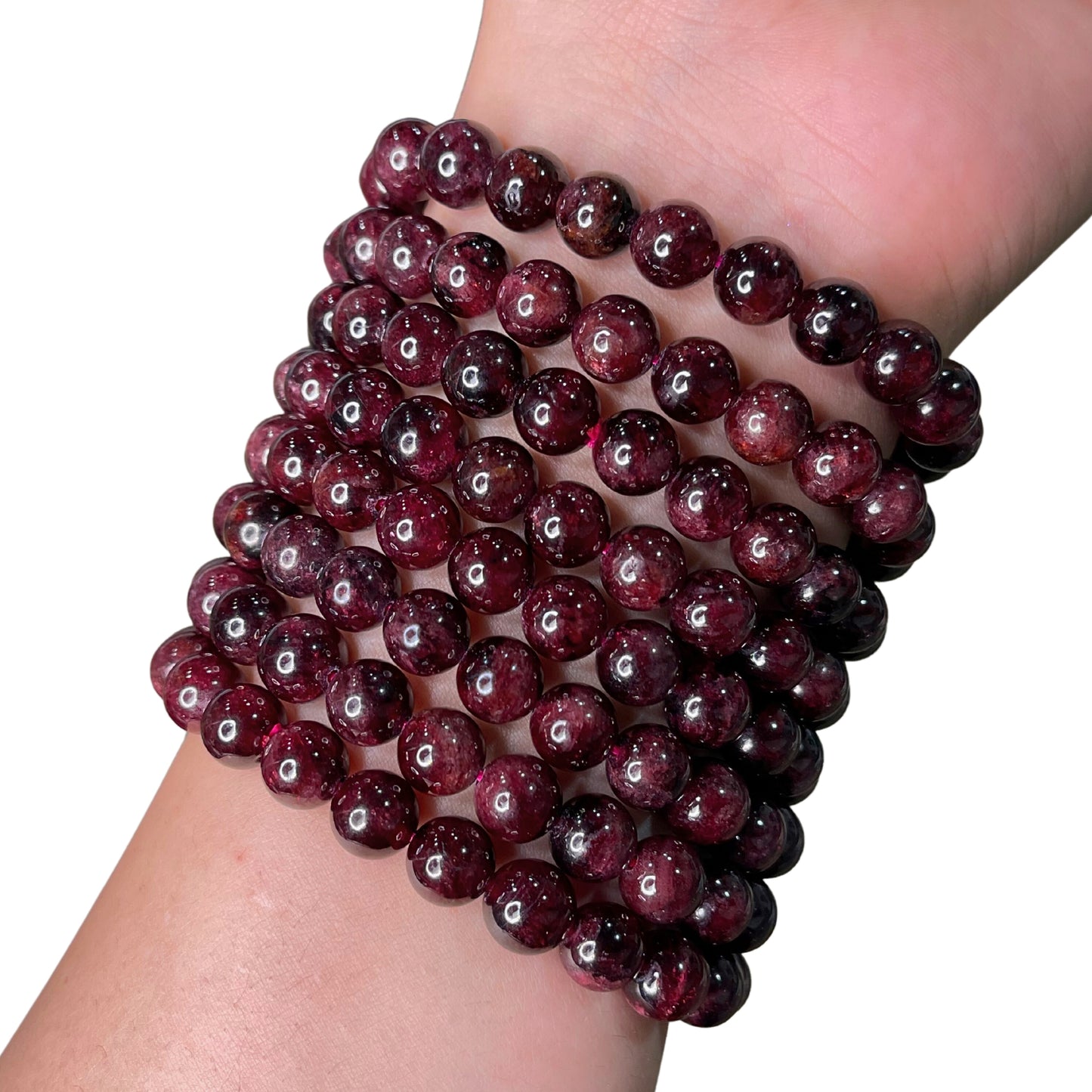 Garnet Bead Bracelet
