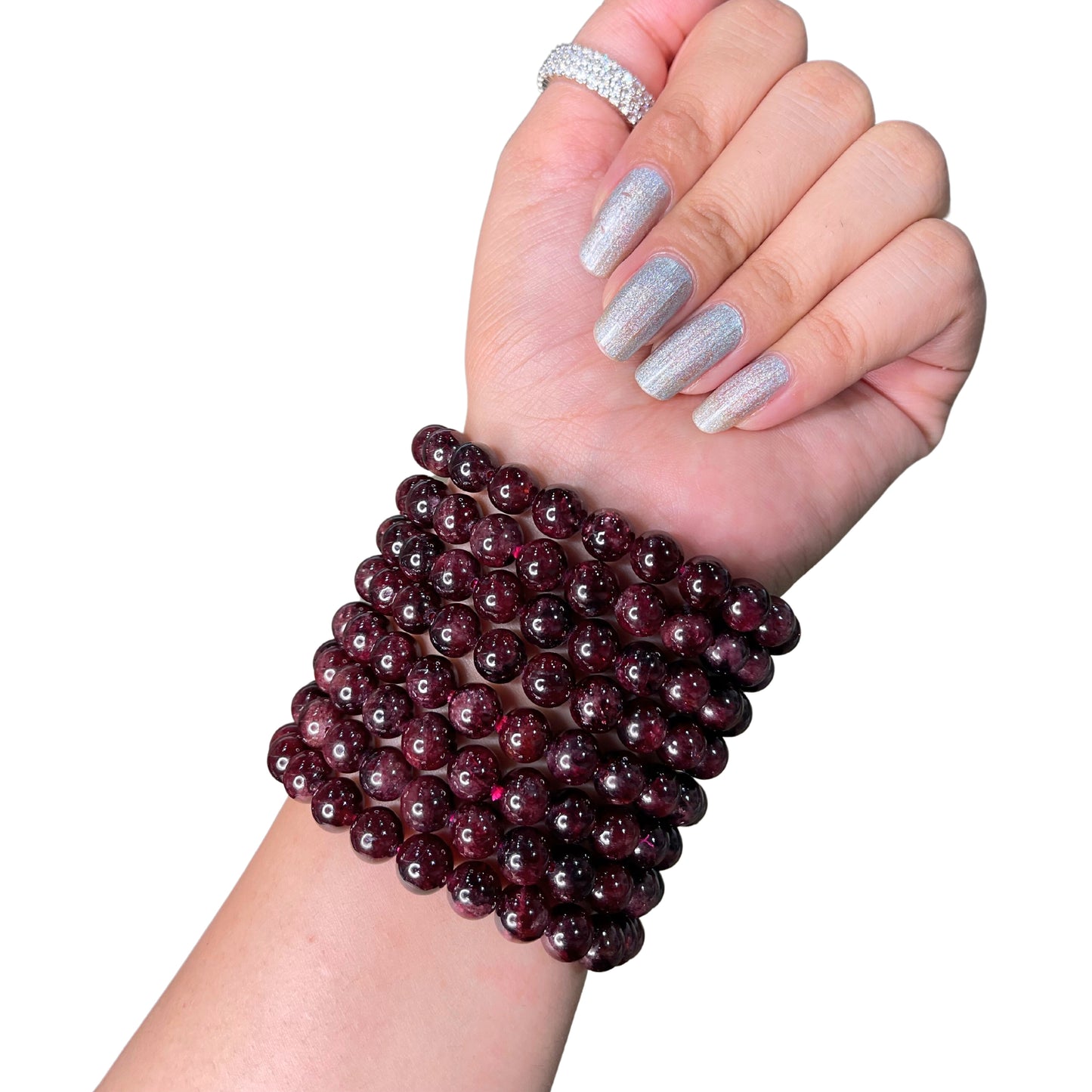 Garnet Bead Bracelet