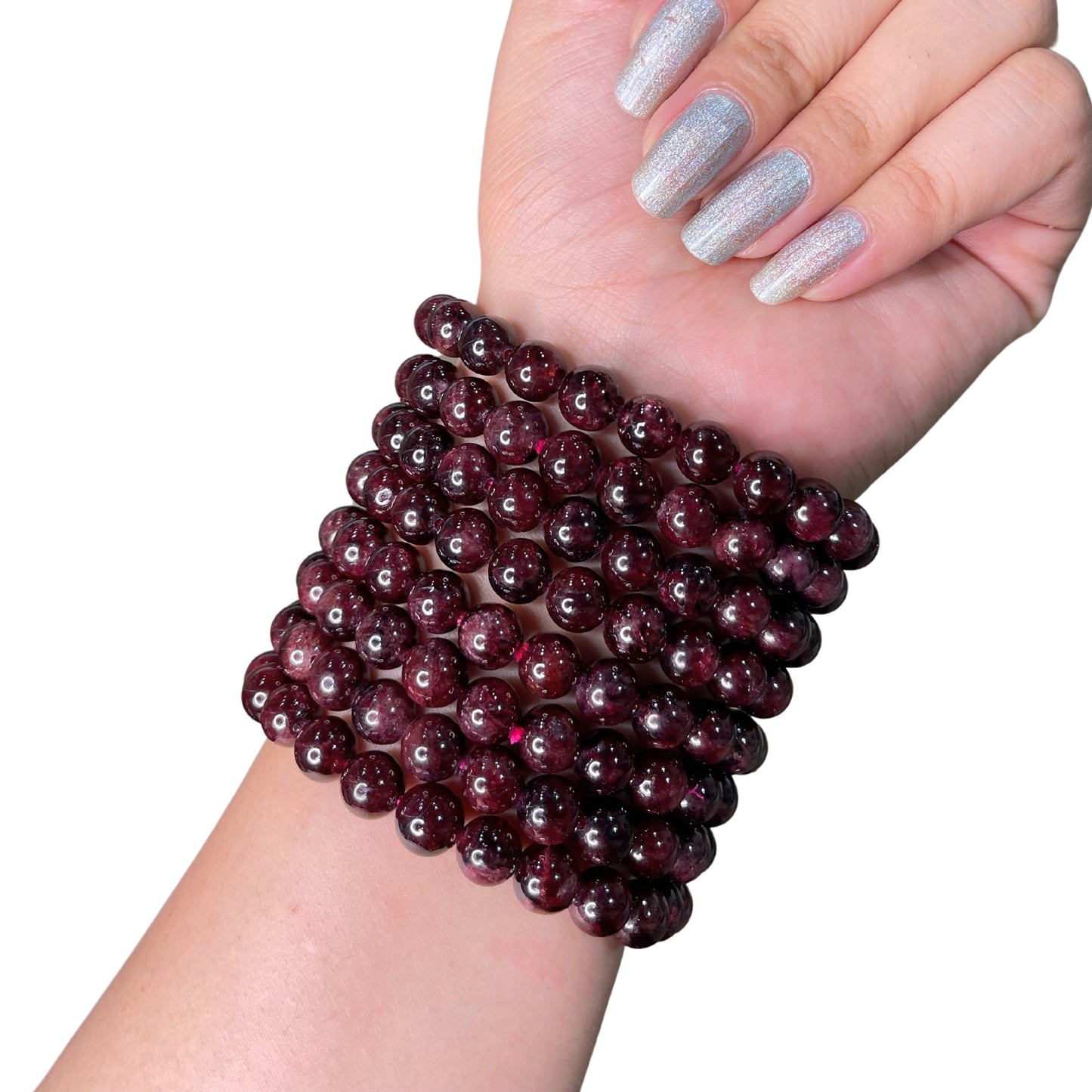 Garnet Bead Bracelet