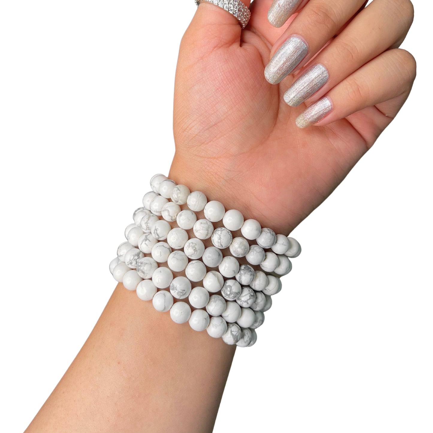 Howlite Bead Bracelet