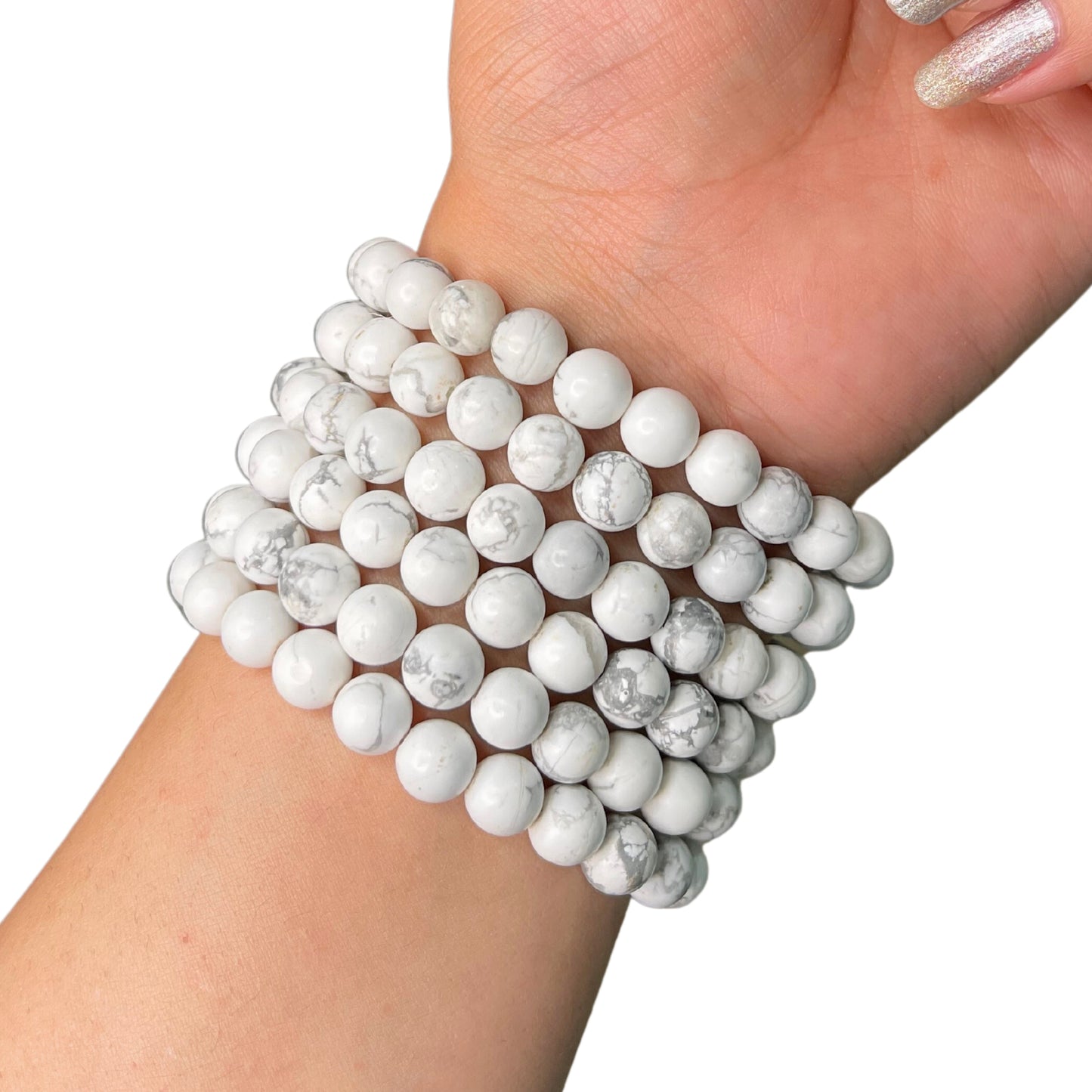 Howlite Bead Bracelet