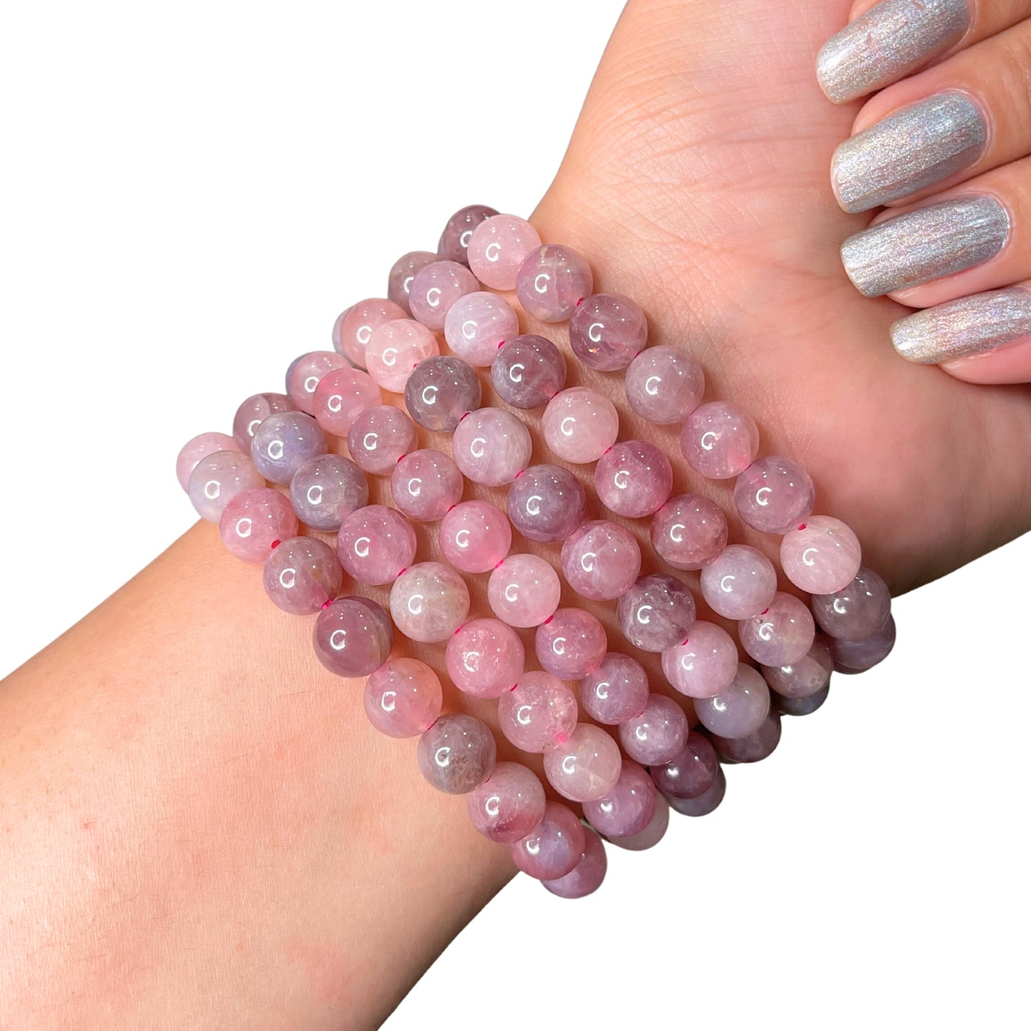 Lavender Quartz Bead Bracelet