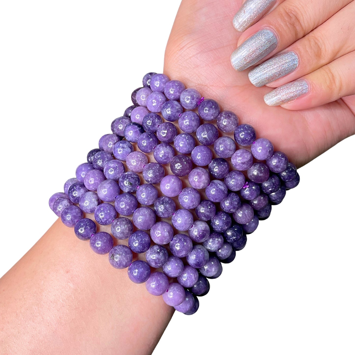 Lepidolite Bead Bracelet IMU-13