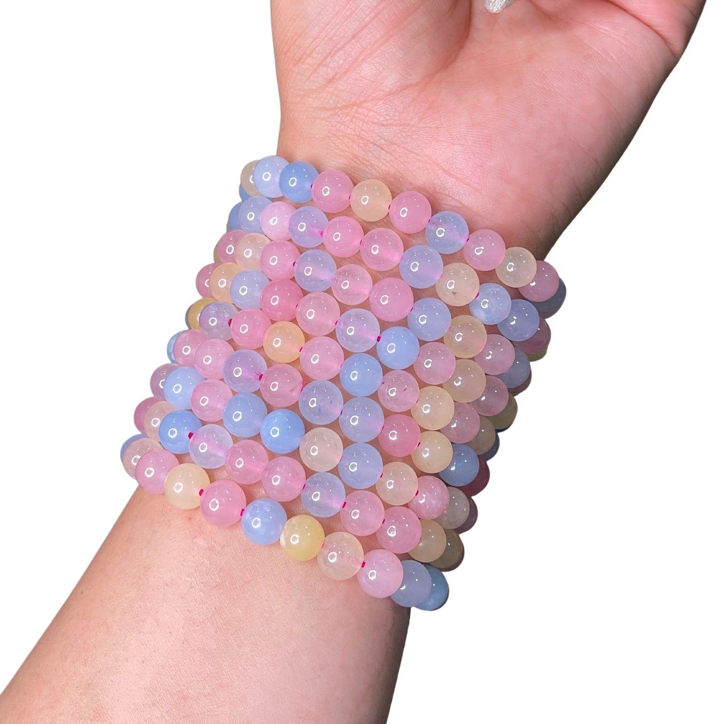 Morganite Bead Bracelet