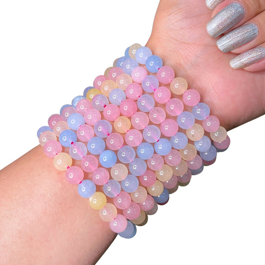 Morganite Bead Bracelet