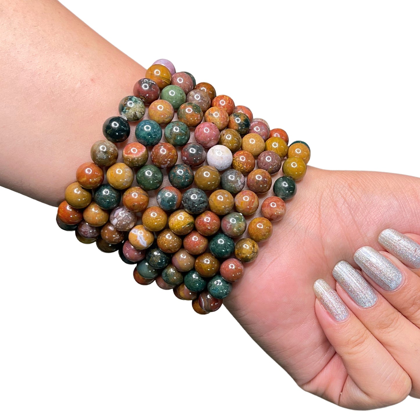 Ocean Jasper Bead Bracelet