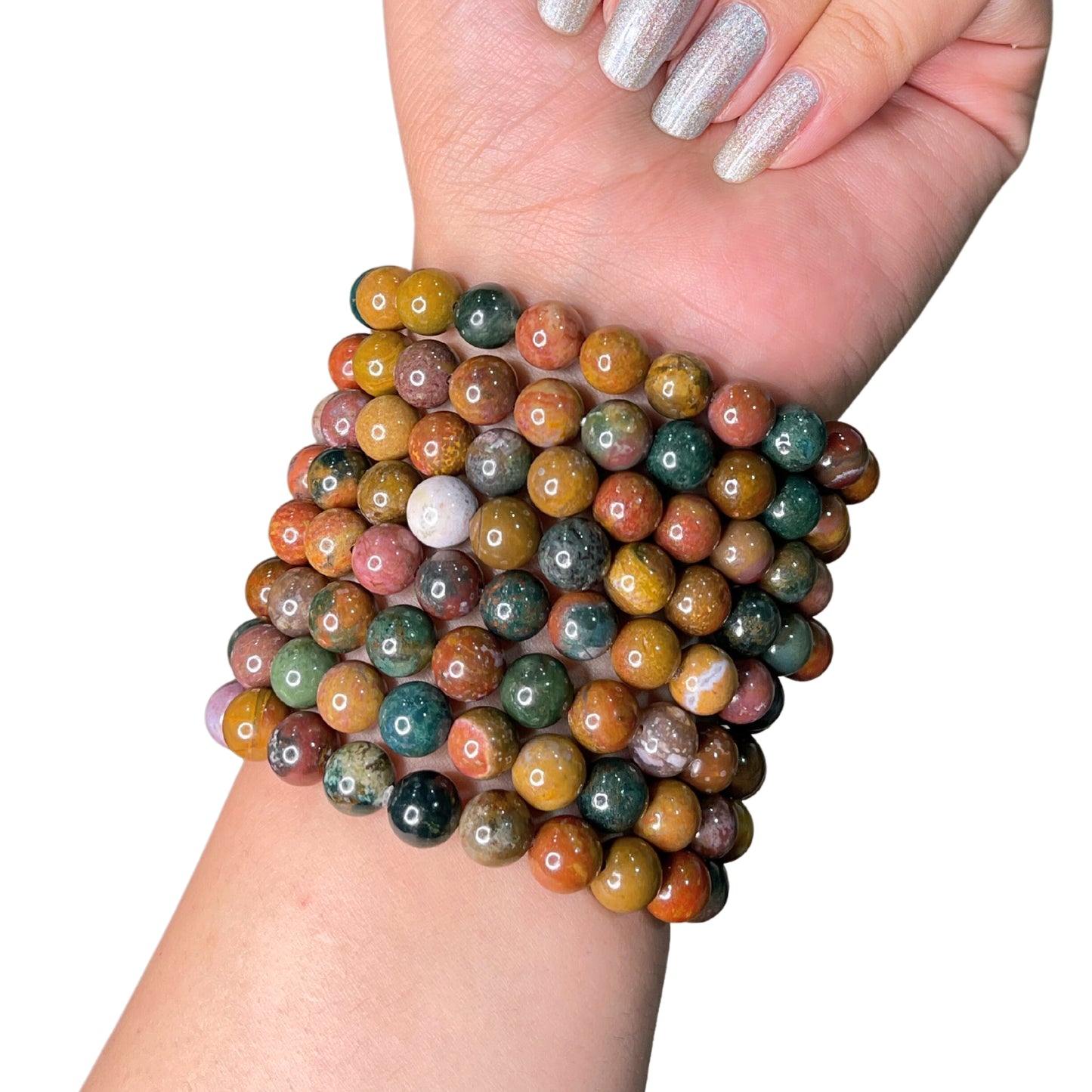 Ocean Jasper Bead Bracelet