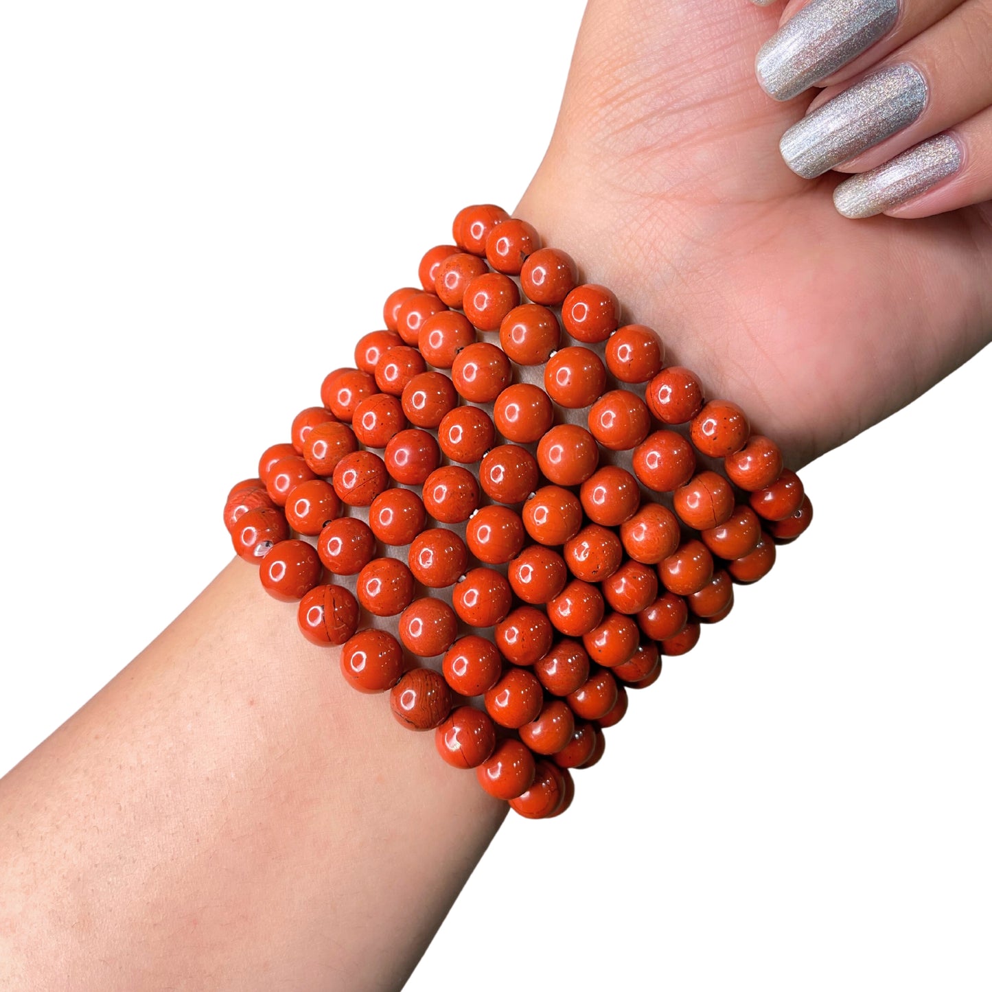 Red Jasper Bead Bracelet