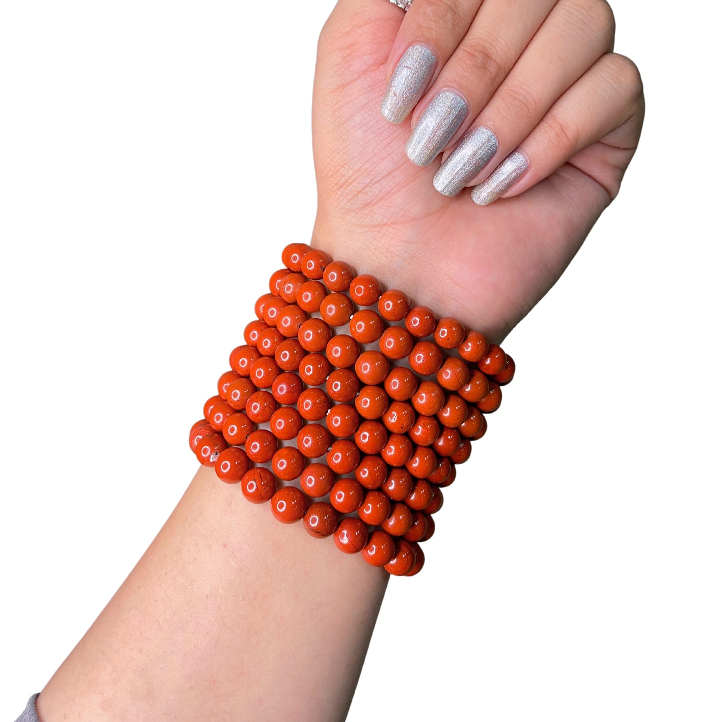 Red Jasper Bead Bracelet
