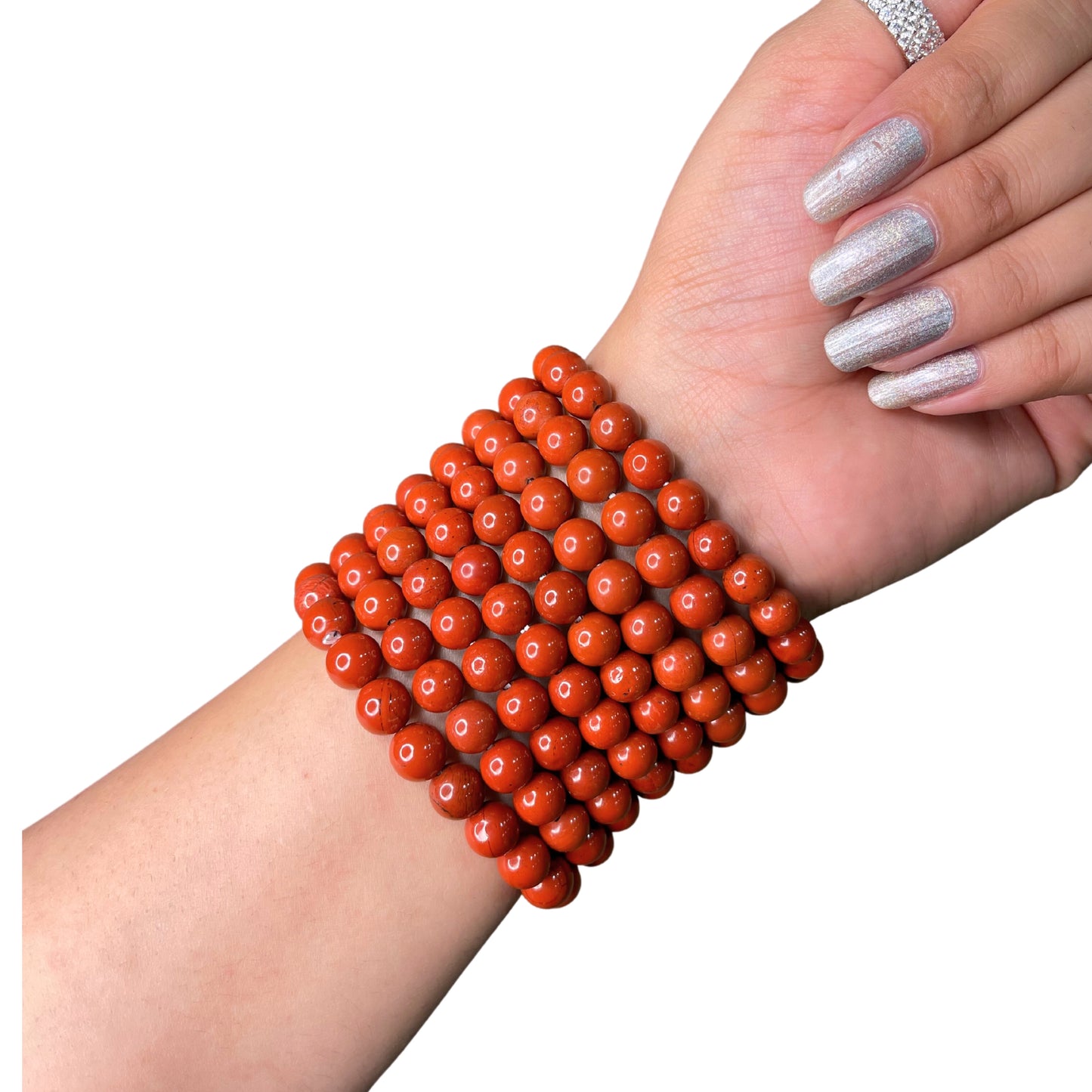 Red Jasper Bead Bracelet