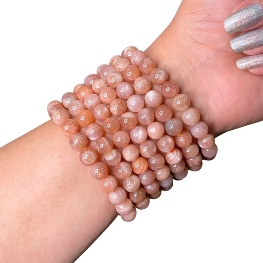 Sunstone Bead Bracelet