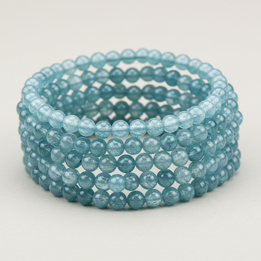 Aquamarine Bead Bracelet