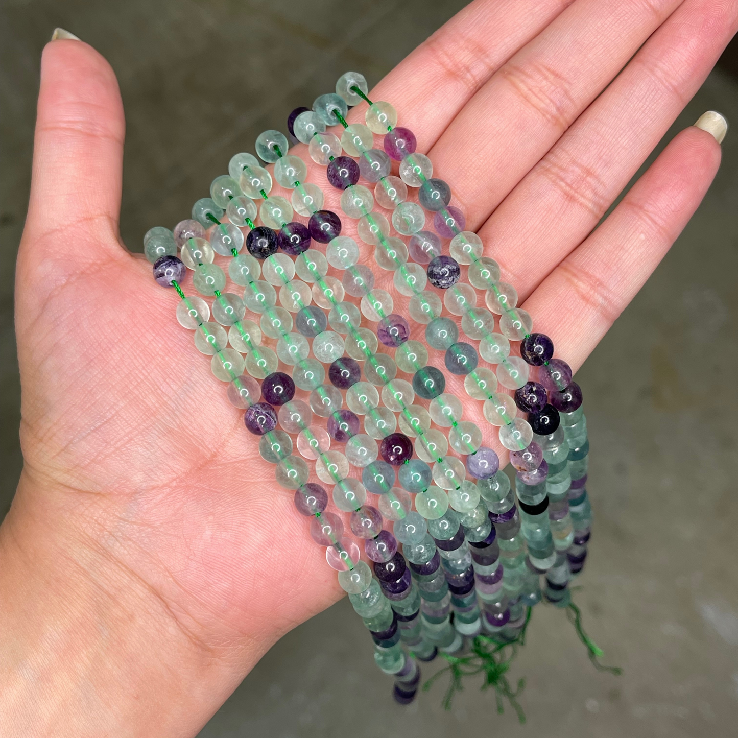 Blue Fluorite Bead Strand