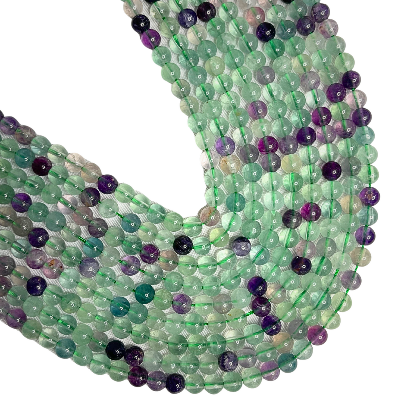 Blue Fluorite Bead Strand
