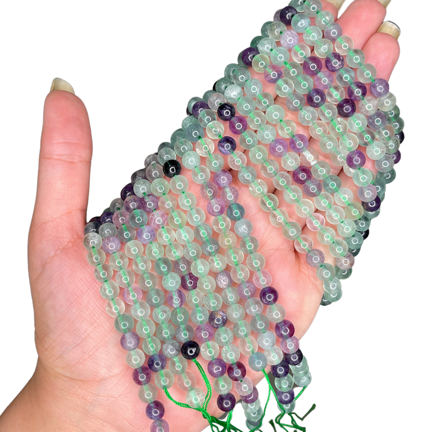 Blue Fluorite Bead Strand