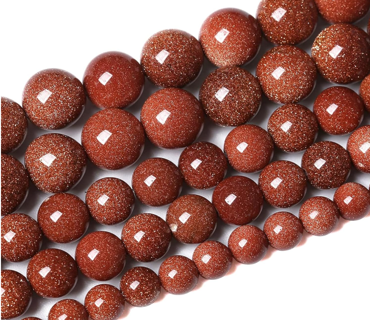 Red Sandstone Bead Strand