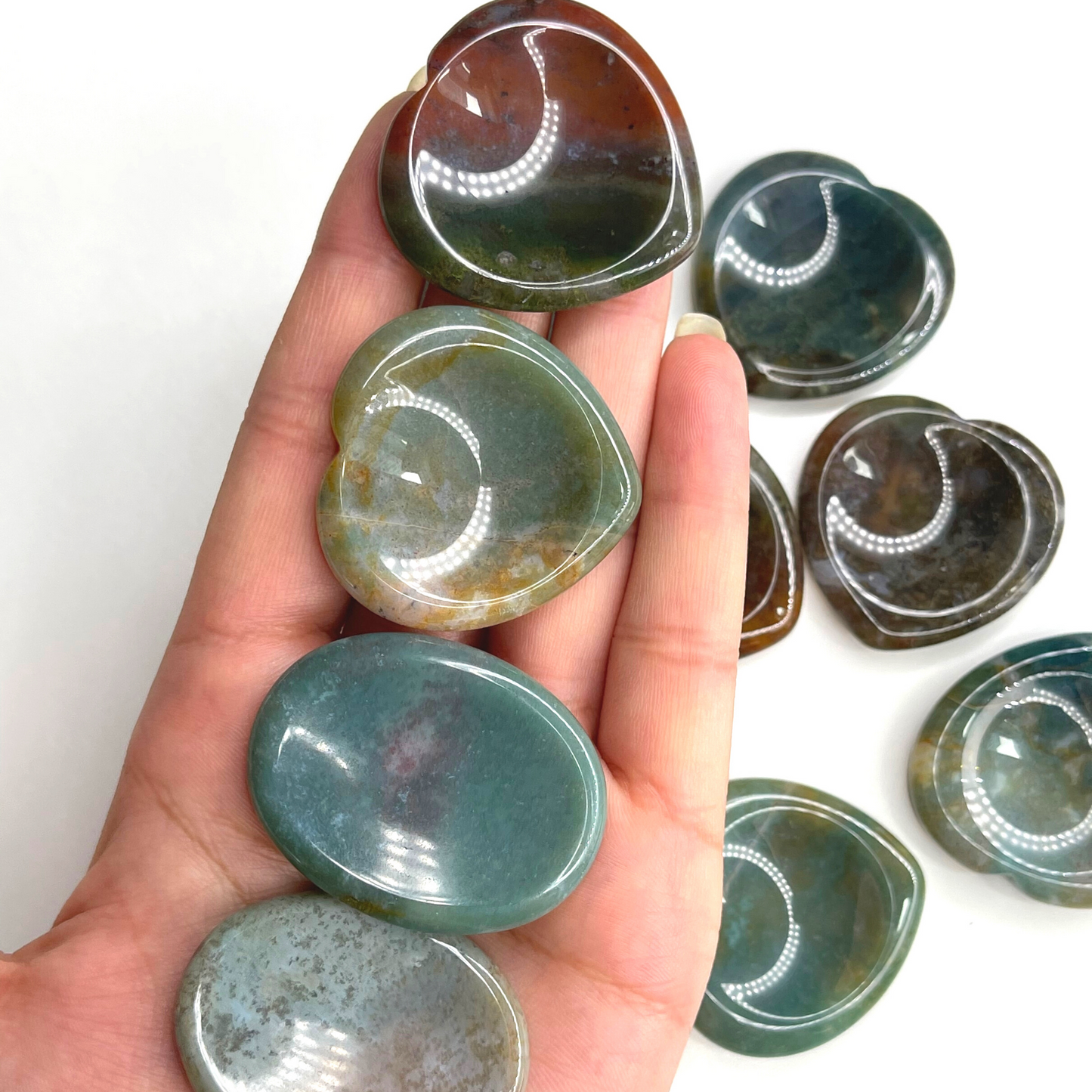Moss Agate Worry Stone