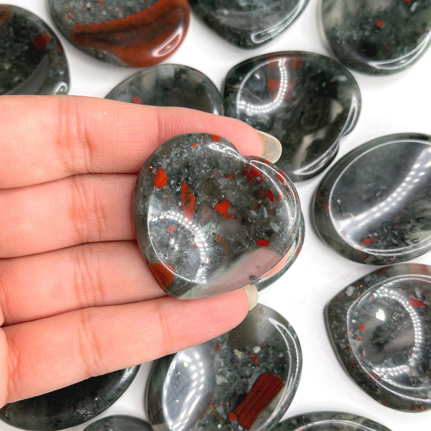 African Bloodstone Worry Stone