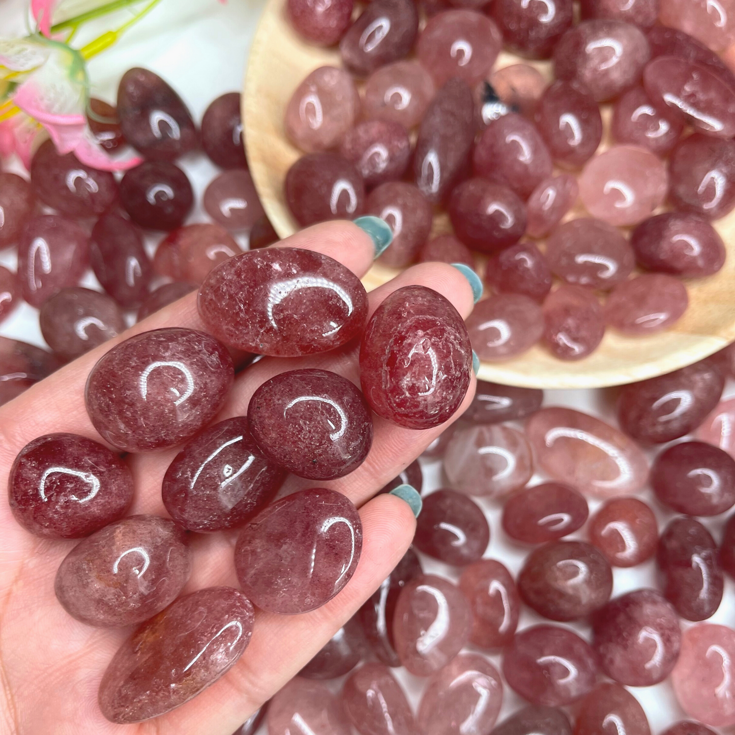 Strawberry Quartz Tumbled Stone