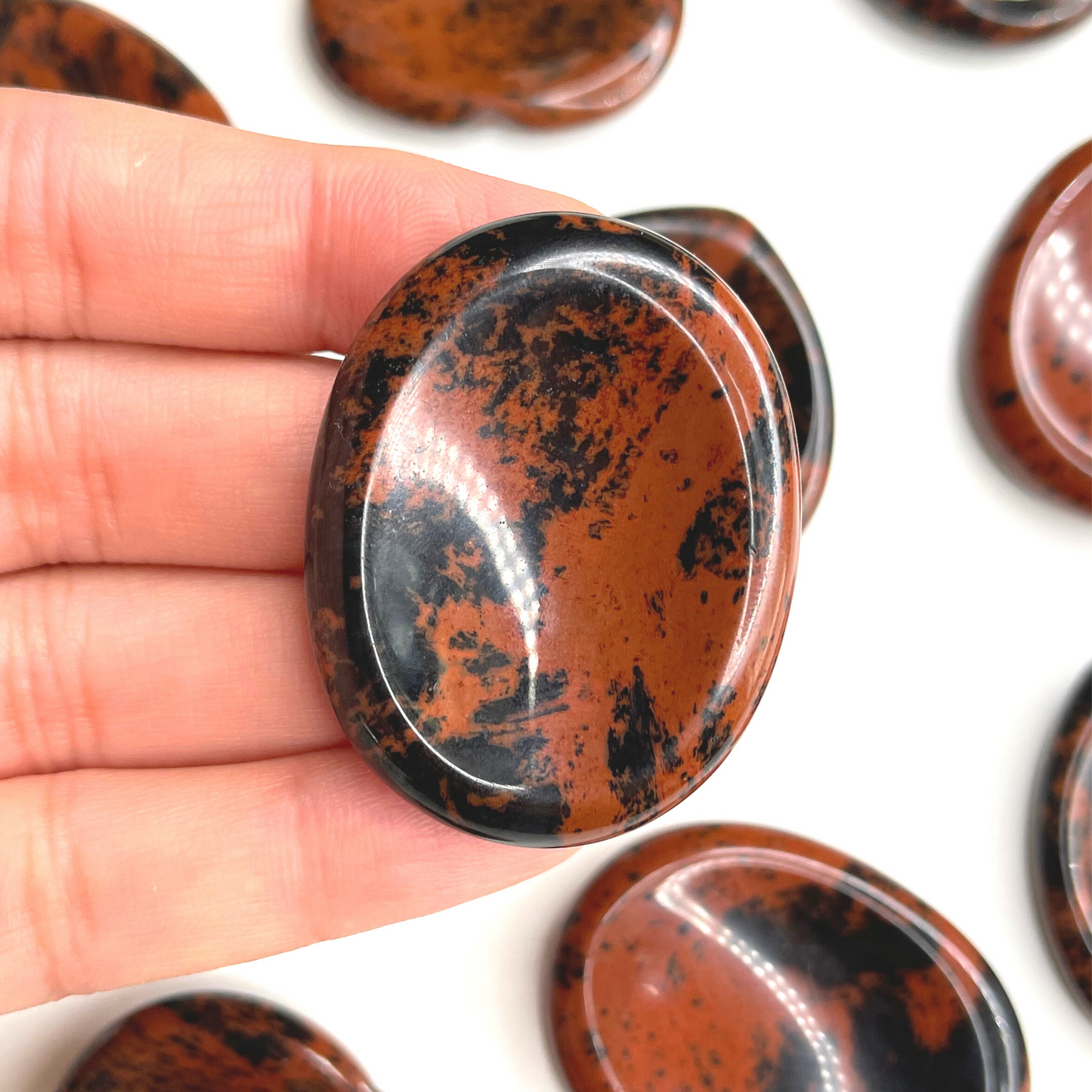 Mohagany Obsidian Worry Stone