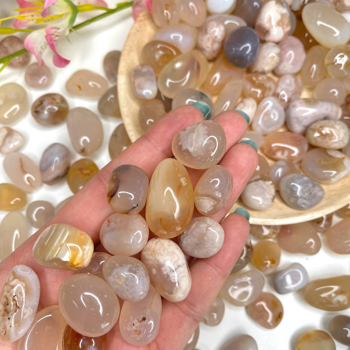 Flower Agate Tumbles