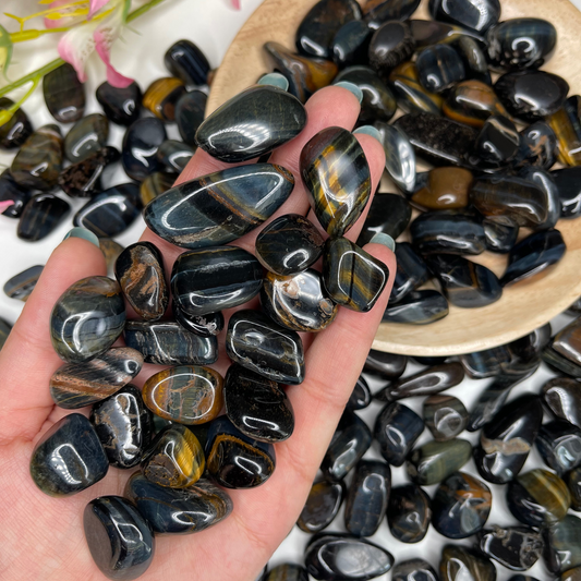 Blue Tiger Eye Tumbled Stone