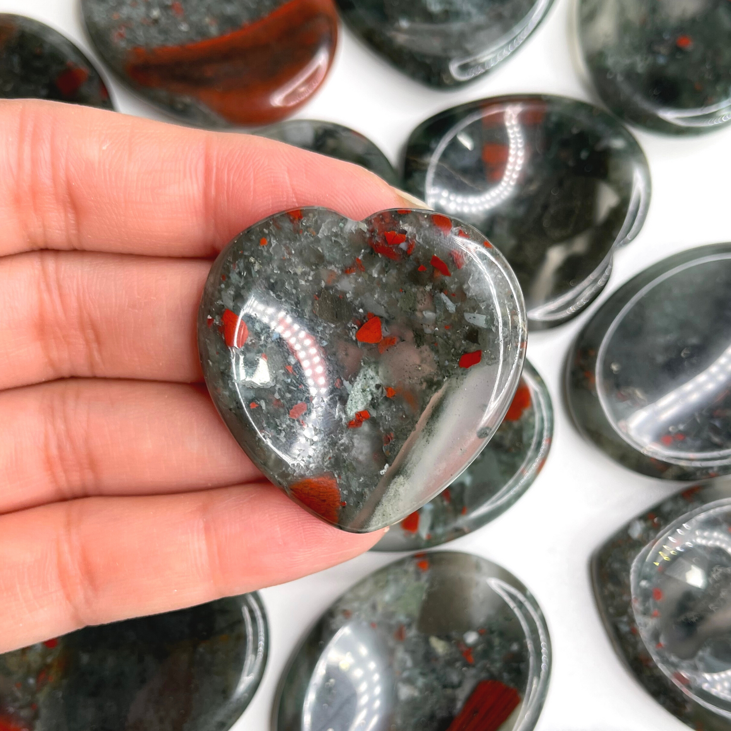 African Bloodstone Worry Stone