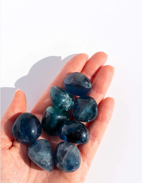 Blue Fluorite Tumbles