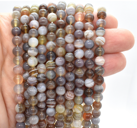 Botswana Agate Bead Strand