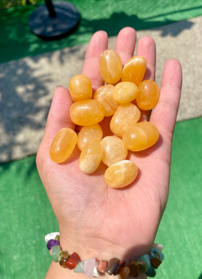 Orange Calcite Tumbled Stone