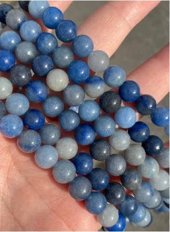 Blue Aventurine Bead Strand