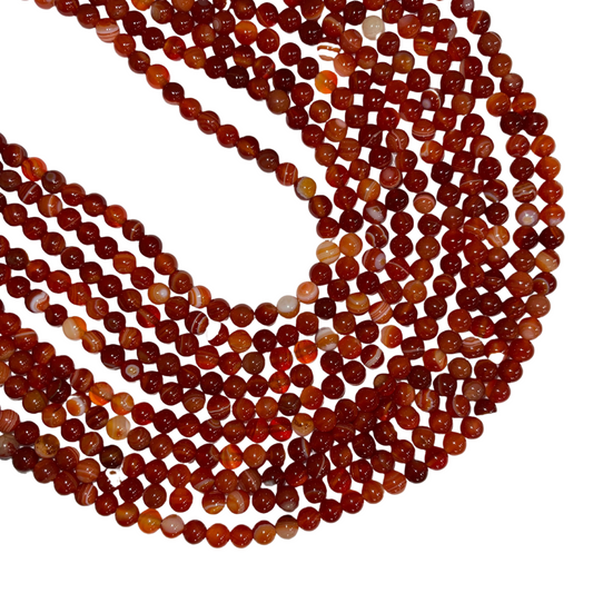 Carnelian Bead Strand 6mm