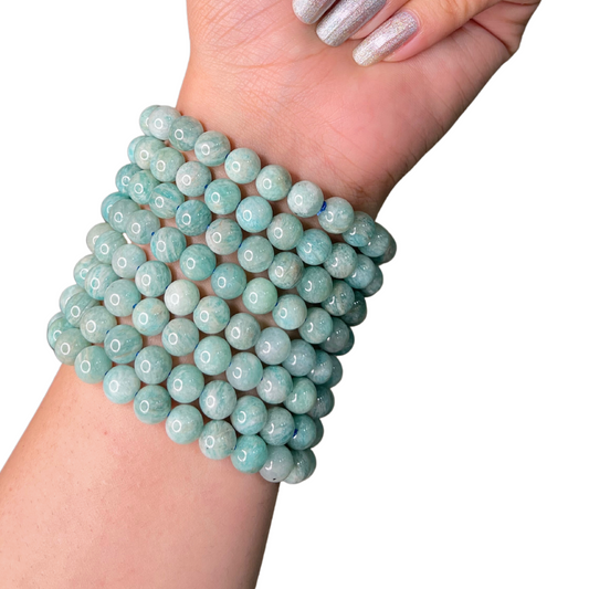 Amazonite Bead Bracelet 16-INA