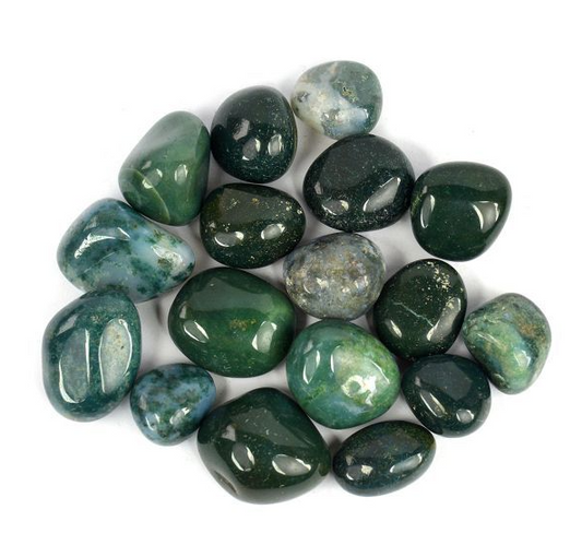 Moss Agate Tumbles