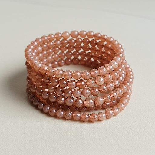 Peach Moonstone Bracelet