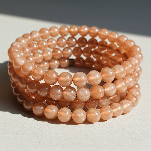 Peach Moonstone Bracelet