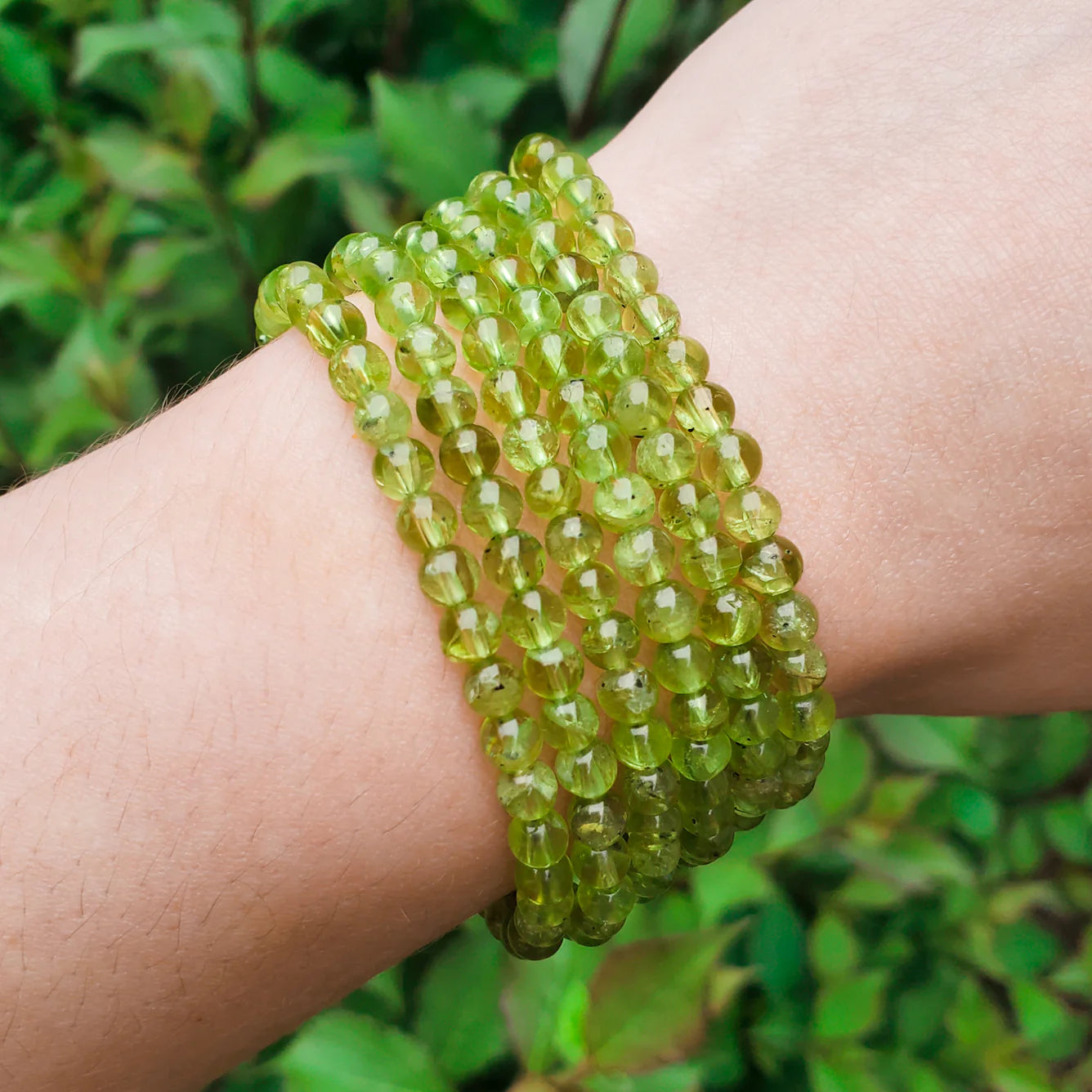 Peridot Bead Bracelet