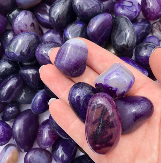 Purple Agate Tumbles