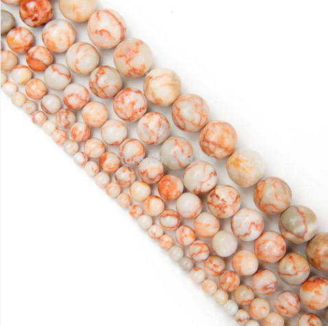 Red Net Jasper Bead Strand