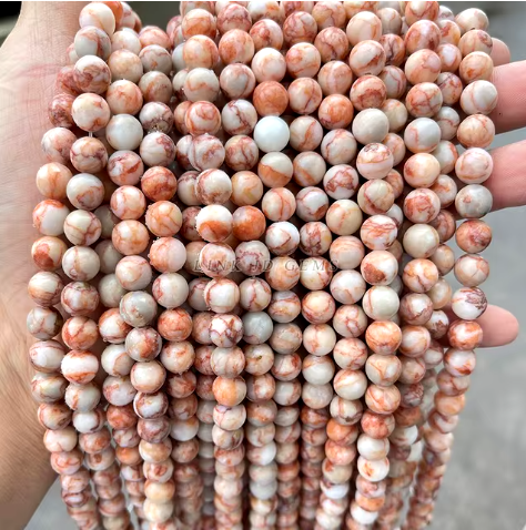 Red Net Jasper Bead Strand