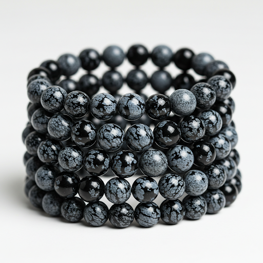 Snowflake Obsidian Bracelet