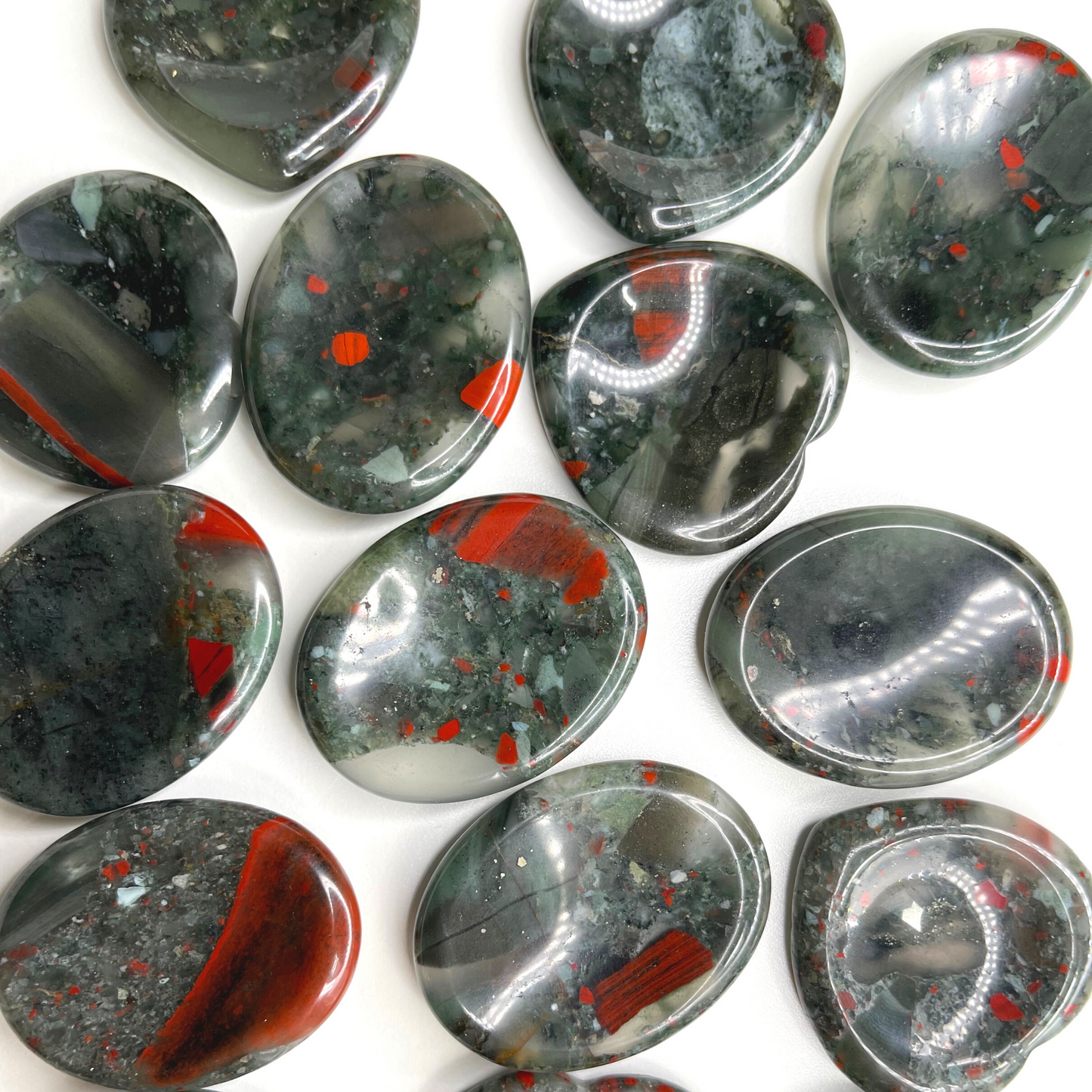 African Bloodstone Worry Stone